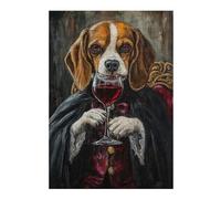 Rompecabezas para Adolescentes1000pcs(38x26cm) Vampire Beagle with Wine Glass Rompecabezas para Adultos Juego Familiar Regalos para Mujeres Ayuda A Ejercitar El Cerebro 1000pcs(38x26cm)
