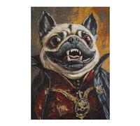 Rompecabezas para Adolescentes1000pcs(38x26cm) Vampire Pug Art Print-3 Rompecabezas para Adultos Juego Familiar Regalos para Mujeres Ayuda A Ejercitar El Cerebro 1000pcs(38x26cm)