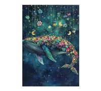 Rompecabezas para Adolescentes1000pcs(38x26cm) Whale with Flowers in Space-5 Rompecabezas para Adultos Juego Familiar Regalos para Mujeres Ayuda A Ejercitar El Cerebro 1000pcs(38x26cm)