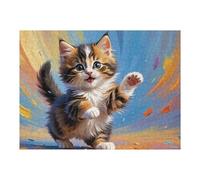 Rompecabezas para Adolescentes1000pcs(52x38cm) Colorful Kitten Dance Rompecabezas para Adultos Juego De Ingenio Mejora La Memoria Ayuda A Ejercitar El Cerebro 1000pcs(52x38cm)