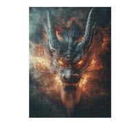 Rompecabezas para Adolescentes1000pcs(52x38cm) Fiery Demon Head Statue Rompecabezas para Adultos Juego Familiar Corte De Precisión Ayuda A Ejercitar El Cerebro 1000pcs(52x38cm)