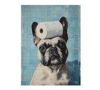Rompecabezas para Adolescentes1000pcs(52x38cm) Funny French Bulldog with Toilet Paper-2 Rompecabezas para Adultos Juego Familiar Regalos para Mujeres Ayuda A Ejercitar El Cerebro 1000pcs(52x38cm)