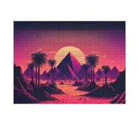 Rompecabezas para Adolescentes1000pcs(52x38cm) Neon Oasis in The Desert Rompecabezas para Adultos Juego De Ingenio Mejora La Memoria Ayuda A Ejercitar El Cerebro 1000pcs(52x38cm)