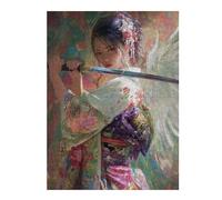 Rompecabezas para Adolescentes1000pcs(52x38cm) Samurai Angel Sword Art Rompecabezas para Adultos Juego Familiar Corte De Precisión Ayuda A Ejercitar El Cerebro 1000pcs(52x38cm)