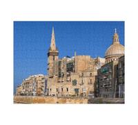 Rompecabezas para Adolescentes1000pcs(52x38cm) Valletta City In Malta Rompecabezas para Adultos Juego De Ingenio Mejora La Memoria Ayuda A Ejercitar El Cerebro 1000pcs(52x38cm)