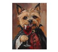 Rompecabezas para Adolescentes1000pcs(52x38cm) Vampire Dog with Wine Glass -1 Rompecabezas para Adultos Juego Familiar Regalos para Mujeres Ayuda A Ejercitar El Cerebro 1000pcs(52x38cm)