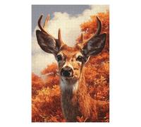 Rompecabezas para Adolescentes1000pcs(75x50cm) Autumnal Deer Portrait Rompecabezas para Adultos Juego Familiar Regalos para Mujeres Ayuda A Ejercitar El Cerebro 1000pcs(75x50cm)