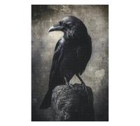 Rompecabezas para Adolescentes1000pcs(75x50cm) Dark Raven Perched on Rock Rompecabezas para Adultos Juego Familiar Corte De Precisión Ayuda A Ejercitar El Cerebro 1000pcs(75x50cm)