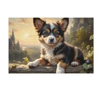 Rompecabezas para Adolescentes1000pcs(75x50cm) Magical Castle with Cute Puppy Rompecabezas para Adultos Juego De Ingenio Mejora La Memoria Ayuda A Ejercitar El Cerebro 1000pcs(75x50cm)