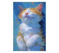 Rompecabezas para Adolescentes1000pcs(75x50cm) Painted Cat Art Print Rompecabezas para Adultos Juego Familiar Corte De Precisión Ayuda A Ejercitar El Cerebro 1000pcs(75x50cm)