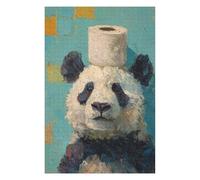 Rompecabezas para Adolescentes1000pcs(75x50cm) Panda with Toilet Paper on Head-1 Rompecabezas para Adultos Juego Familiar Regalos para Mujeres Ayuda A Ejercitar El Cerebro 1000pcs(75x50cm)
