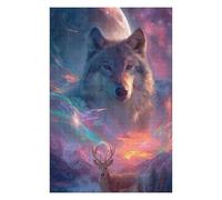 Rompecabezas para Adolescentes1000pcs(75x50cm) Wolf and Deer Fantasy Landscape-1 Rompecabezas para Adultos Juego Familiar Regalos para Mujeres Ayuda A Ejercitar El Cerebro 1000pcs(75x50cm)