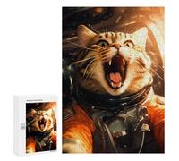 Rompecabezas para Adolescentes300 PCS Cat Lost in Space Rompecabezas para Adultos Juegos Divertidos Desafío Difícil Oferta como Regalos para Toda La Familia 300 PCS