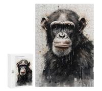 Rompecabezas para Adolescentes300 PCS Chimpanzee Primate Majesty Rompecabezas para Adultos Juegos Divertidos Desafío Difícil Oferta como Regalos para Toda La Familia 300 PCS