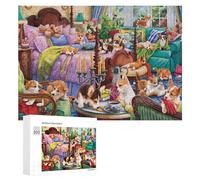 Rompecabezas para Adolescentes300 PCS Corgis in Cozy Living Room Rompecabezas para Adultos Juegos Divertidos Alivia El Estrés Oferta como Regalos para Toda La Familia 300 PCS