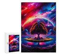 Rompecabezas para Adolescentes300 PCS Cosmic Neon Landscape Rompecabezas para Adultos Juegos Divertidos Desafío Difícil Oferta como Regalos para Toda La Familia 300 PCS