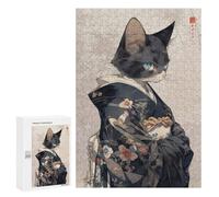 Rompecabezas para Adolescentes300 PCS Edo Cat Geisha Rompecabezas para Adultos Juegos Divertidos Desafío Difícil Oferta como Regalos para Toda La Familia 300 PCS