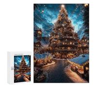 Rompecabezas para Adolescentes300 PCS Enchanted Christmas Village Rompecabezas para Adultos Juegos Divertidos Desafío Difícil Oferta como Regalos para Toda La Familia 300 PCS
