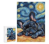 Rompecabezas para Adolescentes300 PCS French Bulldog Puppy Sleeping Rompecabezas para Adultos Juegos Divertidos Desafío Difícil Oferta como Regalos para Toda La Familia 300 PCS
