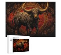 Rompecabezas para Adolescentes300 PCS Golden Bull Illustration Rompecabezas para Adultos Juegos Divertidos Alivia El Estrés Oferta como Regalos para Toda La Familia 300 PCS