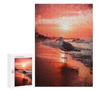 Rompecabezas para Adolescentes300 PCS Golden Light Lonely Bird Rompecabezas para Adultos Juegos Divertidos Desafío Difícil Oferta como Regalos para Toda La Familia 300 PCS