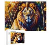 Rompecabezas para Adolescentes300 PCS Golden Lion in Vibrant Forest Rompecabezas para Adultos Juegos Divertidos Alivia El Estrés Oferta como Regalos para Toda La Familia 300 PCS