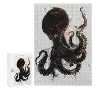 Rompecabezas para Adolescentes300 PCS Octopus Watercolor Art Rompecabezas para Adultos Juegos Divertidos Desafío Difícil Oferta como Regalos para Toda La Familia 300 PCS
