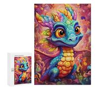 Rompecabezas para Adolescentes300 PCS Rainbow Dragon Fantasy Art Rompecabezas para Adultos Juegos Divertidos Alivia El Estrés Oferta como Regalos para Toda La Familia 300 PCS