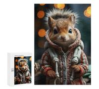 Rompecabezas para Adolescentes300 PCS Squirrels Festive Flick Rompecabezas para Adultos Juegos Divertidos Desafío Difícil Oferta como Regalos para Toda La Familia 300 PCS