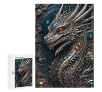 Rompecabezas para Adolescentes300 PCS Steampunk Galactic Dragon Rompecabezas para Adultos Juegos Divertidos Desafío Difícil Oferta como Regalos para Toda La Familia 300 PCS