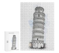Rompecabezas para Adolescentes300 PCS The Leaning Tower of Pisa Rompecabezas para Adultos Juegos Divertidos Desafío Difícil Oferta como Regalos para Toda La Familia 300 PCS