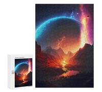 Rompecabezas para Adolescentes300 PCS Universe Realm Landscape Rompecabezas para Adultos Juegos Divertidos Desafío Difícil Oferta como Regalos para Toda La Familia 300 PCS