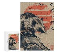 Rompecabezas para Adolescentes300 PCS Vintage Japanese Opossum Rompecabezas para Adultos Juegos Divertidos Desafío Difícil Oferta como Regalos para Toda La Familia 300 PCS