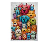 Rompecabezas para Adolescentes38x26cm/1000pcs A Colourful Pile of Dogs Rompecabezas para Adultos Juguetes Antiestrés Que Mejoran La Memoria para Cumpleaños, Navidad 38x26cm/1000pcs