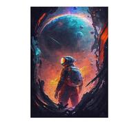 Rompecabezas para Adolescentes38x26cm/1000pcs Astronaut Gazing at Planets -1 Rompecabezas para Adultos Juego De Ingenio Desafío Difícil para Cumpleaños, Navidad 38x26cm/1000pcs