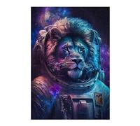 Rompecabezas para Adolescentes38x26cm/1000pcsS Lion Astronaut in Space -5 Rompecabezas para Adultos Juego Familiar Regalos para Mujeres Ayuda A Ejercitar El Cerebro 38x26cm/1000pcsS
