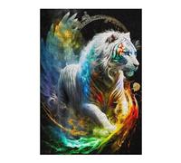 Rompecabezas para Adolescentes38x26cm/1000pcsS Rainbow Tiger Fantasy Art Print Rompecabezas para Adultos Juego Familiar Corte De Precisión Ayuda A Ejercitar El Cerebro 38x26cm/1000pcsS