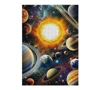 Rompecabezas para Adolescentes38x26cm/1000pcsS Solar System Planets Art Print-2 Rompecabezas para Adultos Juego Familiar Regalos para Mujeres Ayuda A Ejercitar El Cerebro 38x26cm/1000pcsS