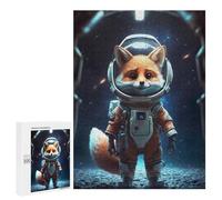 Rompecabezas para Adolescentes500 PCS Astronaut Fox in Space Rompecabezas para Adultos Juegos Divertidos Desafío Difícil Oferta como Regalos para Toda La Familia 500 PCS