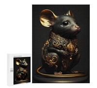 Rompecabezas para Adolescentes500 PCS Black and Gold Mouse Rompecabezas para Adultos Juegos Divertidos Desafío Difícil Oferta como Regalos para Toda La Familia 500 PCS