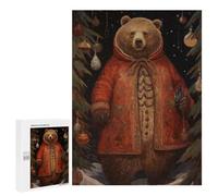 Rompecabezas para Adolescentes500 PCS Classic Xmas Bear Rompecabezas para Adultos Juegos Divertidos Desafío Difícil Oferta como Regalos para Toda La Familia 500 PCS