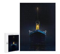 Rompecabezas para Adolescentes500 PCS Cold Night on The Sea Rompecabezas para Adultos Juegos Divertidos Desafío Difícil Oferta como Regalos para Toda La Familia 500 PCS