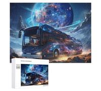 Rompecabezas para Adolescentes500 PCS Galactic Journey Futuristic Bus in Space Rompecabezas para Adultos Juegos Divertidos Alivia El Estrés Oferta como Regalos para Toda La Familia 500 PCS
