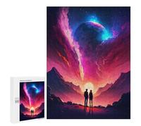 Rompecabezas para Adolescentes500 PCS Galactic Love Couple Rompecabezas para Adultos Juegos Divertidos Desafío Difícil Oferta como Regalos para Toda La Familia 500 PCS