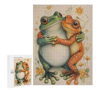 Rompecabezas para Adolescentes500 PCS Hugging Frogs Rompecabezas para Adultos Juegos Divertidos Desafío Difícil Oferta como Regalos para Toda La Familia 500 PCS