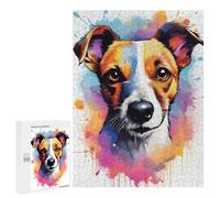 Rompecabezas para Adolescentes500 PCS Jack Russell Terrier Rompecabezas para Adultos Juegos Divertidos Desafío Difícil Oferta como Regalos para Toda La Familia 500 PCS