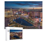 Rompecabezas para Adolescentes500 PCS Las Vegas Strip Night Lights Rompecabezas para Adultos Juegos Divertidos Alivia El Estrés Oferta como Regalos para Toda La Familia 500 PCS