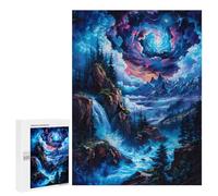 Rompecabezas para Adolescentes500 PCS Mystical Waterfall Landscape Rompecabezas para Adultos Juegos Divertidos Desafío Difícil Oferta como Regalos para Toda La Familia 500 PCS