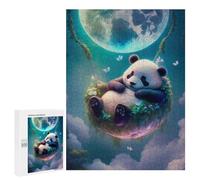 Rompecabezas para Adolescentes500 PCS Panda Dreams in Moonlit Sky -1 Rompecabezas para Adultos Juegos Divertidos Desafío Difícil Oferta como Regalos para Toda La Familia 500 PCS