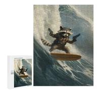 Rompecabezas para Adolescentes500 PCS Rocket Raccoon Surfing Rompecabezas para Adultos Juegos Divertidos Desafío Difícil Oferta como Regalos para Toda La Familia 500 PCS